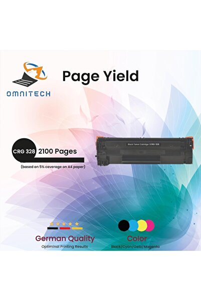 Omnitech خرطوشة حبر أسود Omni Tech CRG 328 - متوافقة مع طابعات Canon MF4410 و...