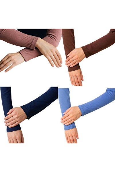 ALDAYER 4-Piece Hijab Sleeves Combed Cotton Prayer Sleeves Kol2908