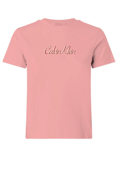 Calvin Klein SS 20s CLASSIC LOGO TEE Turuncu Kadın Tişört