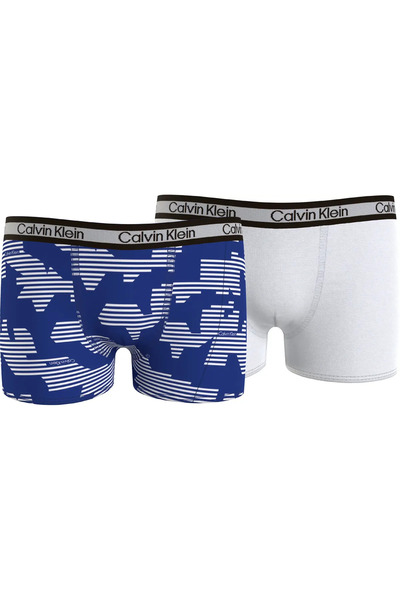Calvin Klein 2PK TRUNK Erkek Mavi Boxer Set