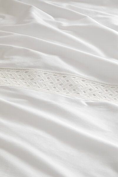 Penelope 100% Cotton Satin Fabric Duvet Cover Set 200X220 cm - Delfina Series