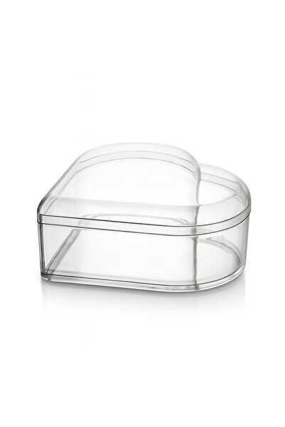 Poyrish Kalp Şekilli Kapaklı Mika Kutu (1 Adet)