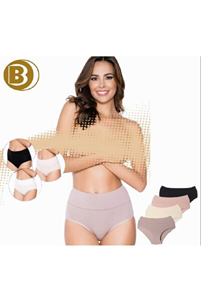 Belinay ملابس داخلية نسائية، 4 قطع، ملابس داخلية عادية لشد الخصر، ملونة