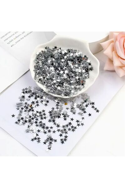 zafrakreklam Pleksi Yıldız 1.5 Cm Kendinden Yapışkanlı Hobi Süsleme dekorasyon Aksesuar 100 Adet