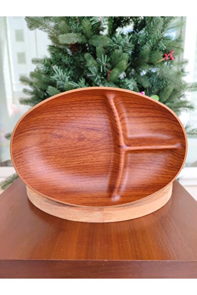 Madame Coco Angers Three-Compartment Oval Snack Bowl - 16.6 X 23.7 X 4 cm - 1 Piece