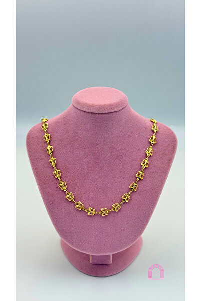 Moond Accessories قلادة ذهبية مع تفاصيل فراشة فولاذية