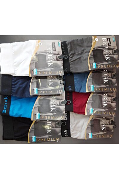 Berrak 4476 Men's Modal Multi-Color Lycra Boxer 10 Pieces