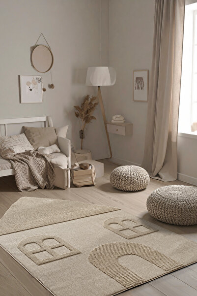 venucci home & living Quincey Bukleli Yumuşak Peluş Post Çocuk Odası Halı Erk...