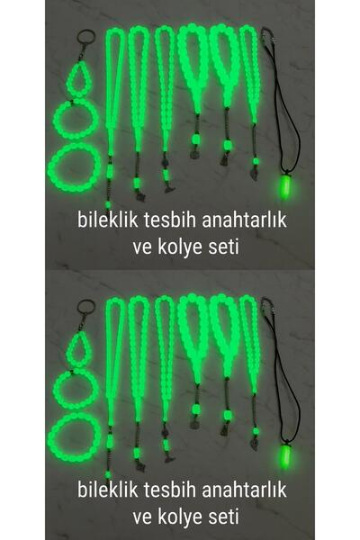 Lio20 Set de 20 ochi de pisică fosforescente - Set de colier, brățară și brel...