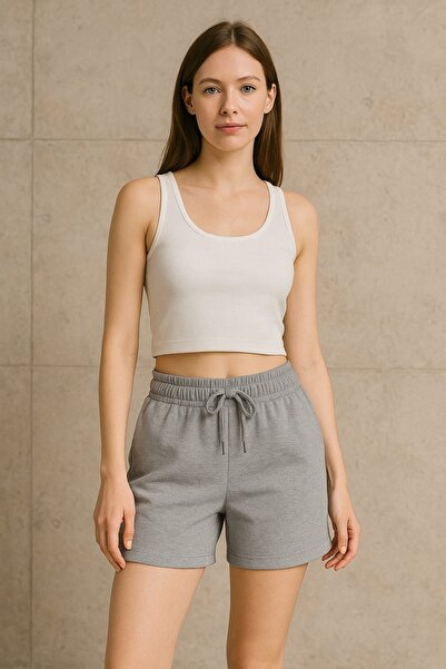 TREND ALİSSE Erkek Spor Şort -cepli Black Baskılı Sporcu Fitness Gym Şortu