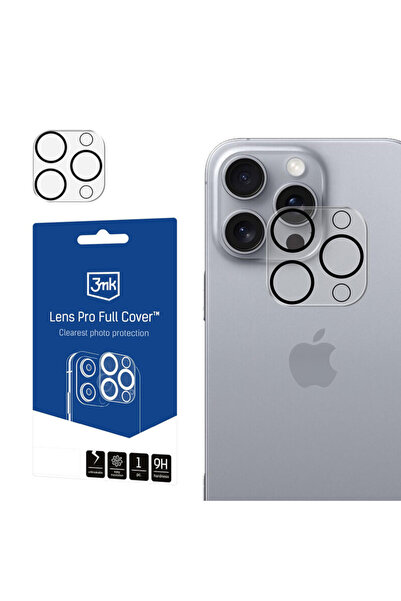 3MK Folie pentru iPhone 16 Pro / iPhone 16 Pro Max - Lens Pro Full Cover - Tr...