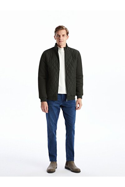 LC Waikiki Ανδρικό πλεκτό παλτό Standard Mold Stand Collar