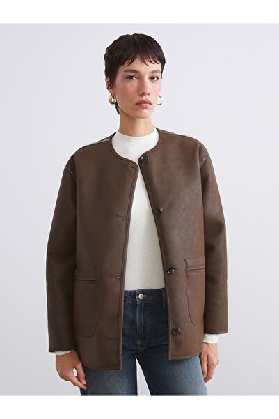 LC Waikiki Bisiklet Yaka Çift Taraflı Kadın Mont