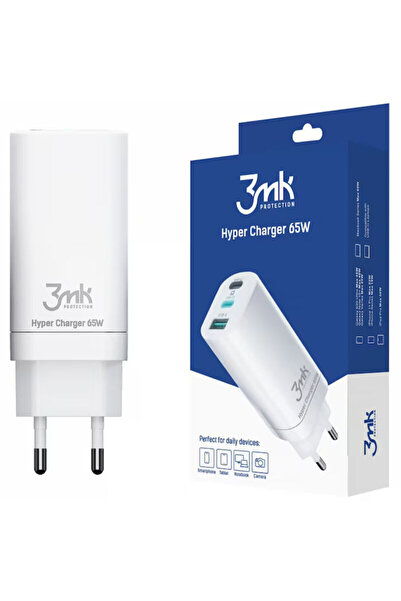 3MK Încărcător USB GaN 65W, Hyper, alb