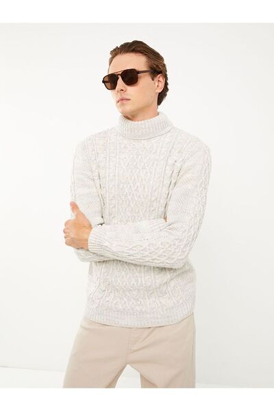 LC Waikiki Balıkçı Yaka Uzun Kollu Kalın Erkek Triko Kazak
