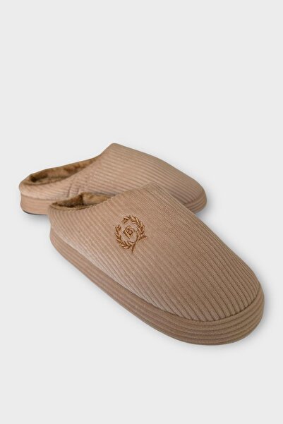 Liger Men's Lightweight Non-Slip Sole House Slippers Panduf Bej