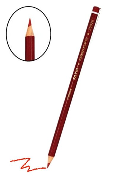 Artlantis Kırmızı Kalem 1 Adet Fatih Kırmızı Kurşun Başlık Kalemi Kırmızı Kop...