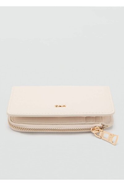 MANGO Woman Saffiano görünümlü kapaklı cüzdan
