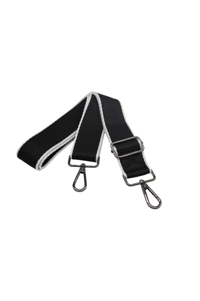 Anatolia Black and White Polyester Bag Shoulder Strap 4Cmx120