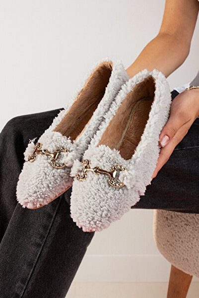 STOCON Sora Сірий рушник з золотими аксесуарами Домашні капці STC1163