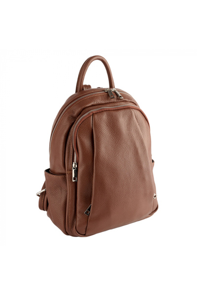 AZZURA Chelsea backpack, made of 100% natural brown leather