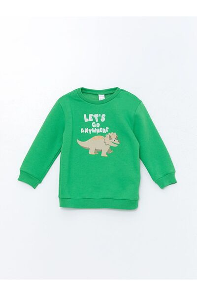 LC Waikiki Crew Neck Long Sleeve Basic Baby Boy Sweatshirt and Sweatpants Set of 2