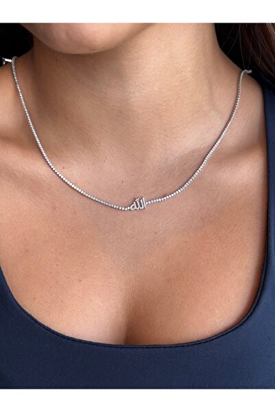 ARGENTAJEW 925 AYAR GÜMÜŞ SU YOLU ALLAH YAZILI KOLYE