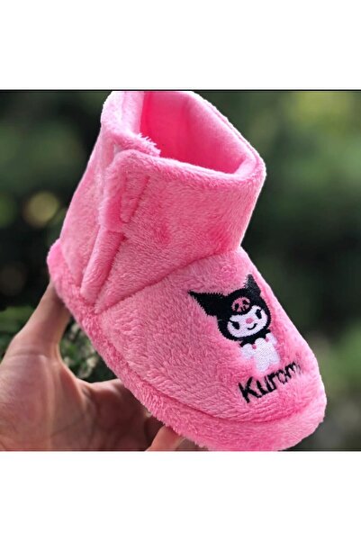 Pandalina Kız çocuk panduf yandan cırtlı Kaydırmaz Taban Anaokulu Kreş Ev Ayakkabısı