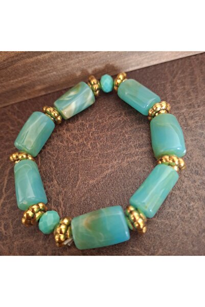 azra takı tasarım Handmade Turquoise, Acrylic Elastic Women's Bracelet