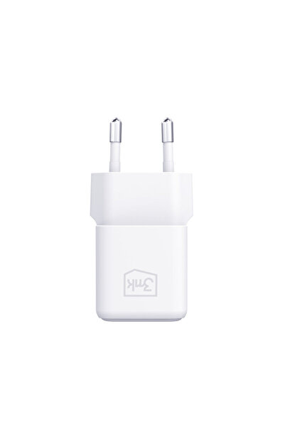 3MK Încărcător de perete USB-C GaN 25W, Hyper, alb