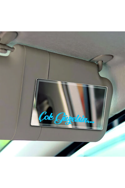 sticker Çok Güzelsin 9X2 cm Çok Güzelsin Güneşlik Ayna Yazısı Araba-Motosikle...