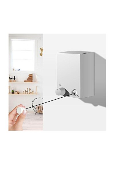 Generic Retractable Clothesline Stainless Steel Clothes Line Wall Mounted Telescopic Laundry Drying