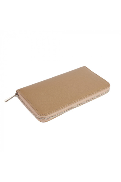 AZZURA Ariel wallet, made of light taupe genuine leather 8112