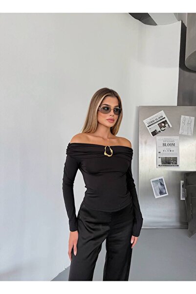 franky B Μπλούζα με κορδόνια με γιακά Madonna