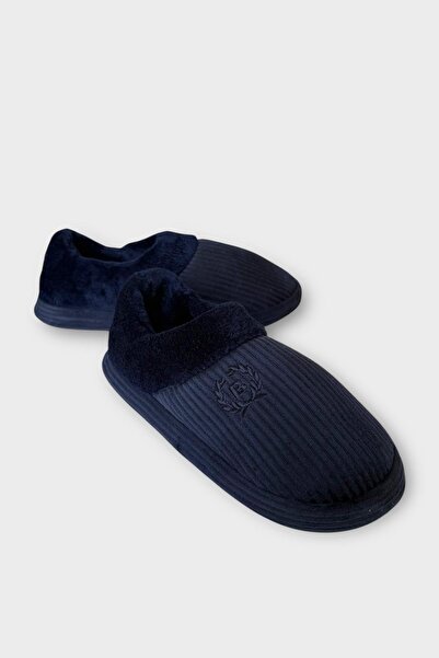 Liger Men's Lightweight Non-Slip Sole Home Shoes Slippers Dark Blue