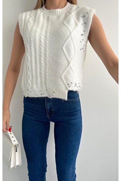 fujya Braided Stone Most Knitwear Sweater White