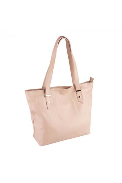 AZZURA Geanta Sandra, din piele 100% naturală roz pudra