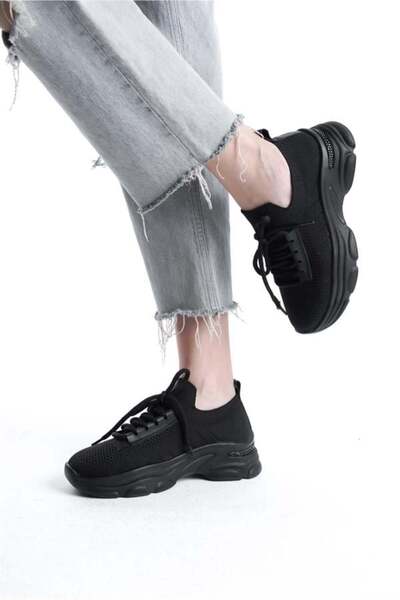 Les Passent Women's Rocco Black Knitwear Stone Sports Shoes & Sneakers