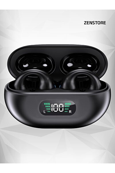 Zen Store Wireless Earbuds - Ear Clip Bluetooth 5.3 Headphones - Earphones With ENC Noise Canceling - Music Tr