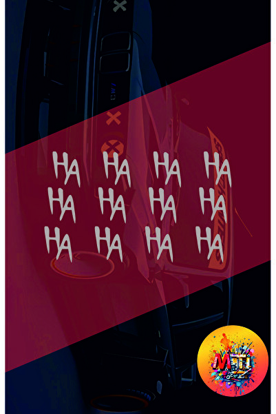 sticker HAHAHA HOLOGRAM A5 15x21 Cm Araba Motor Kask Hologram Cam Etiket Oto