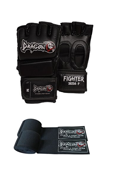 Dragondo Fighter 30254-P MMA Eldiveni, Torba Antrenman Eldiveni + Bandaj 2"Li...