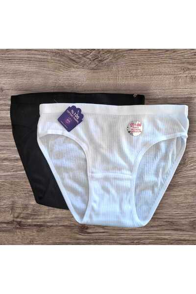 GMDPstore 2-Pack 100% Cotton Ribbed Bikini Panties – Comfortable Fit, Everyday Comfort