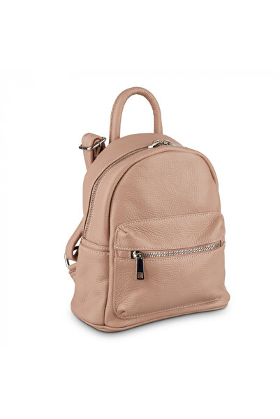 AZZURA Blythe backpack, 100% natural leather, dusty pink 8164