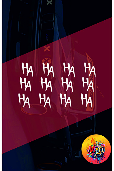 sticker HAHAHA HOLOGRAM A5 15x21 Cm Araba Motor Kask Hologram Cam Etiket Oto