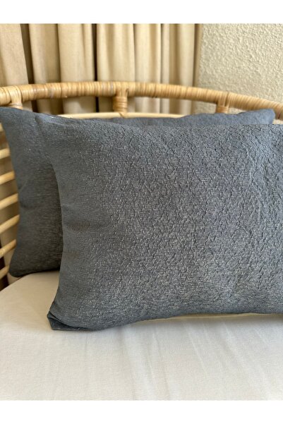 Decamor home غطاء وسادة لغرفة المعيشة مكون من قطعتين باللون الأزرق الذهبي، نمط6