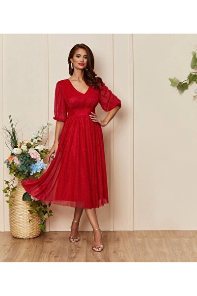 NONCONCEPTMODA Beli Pliseli Araboy Elbise