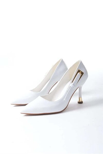 Les Passent Women's Fascino White Patent Leather Stiletto Heels