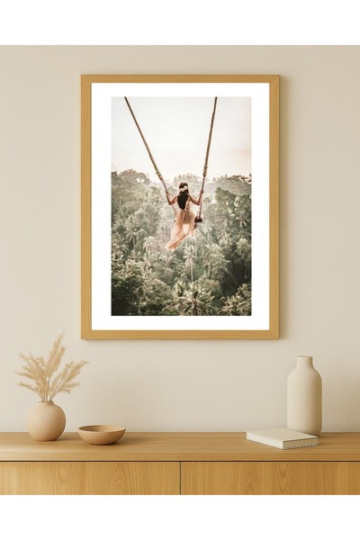 KAYABEY HOME Modern Design Frame-Looking Mdf Table Nature Forest Swing