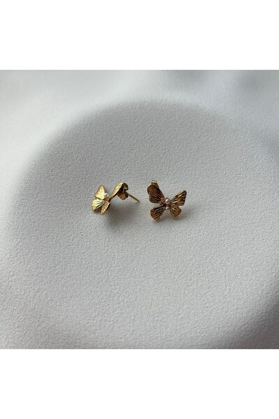 Arye Aksesuar Çelik Mini Kelebek Küpe
