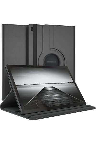 Generic Galaxy Tab A8 10.5 2022 Leather Case, 360-Degree Stand Cover with Auto Sleep/Wake, Black